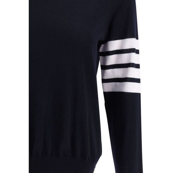 Thom Browne Blue Fleece Wool Women's Sweatshirt - Picture 3 of 3
